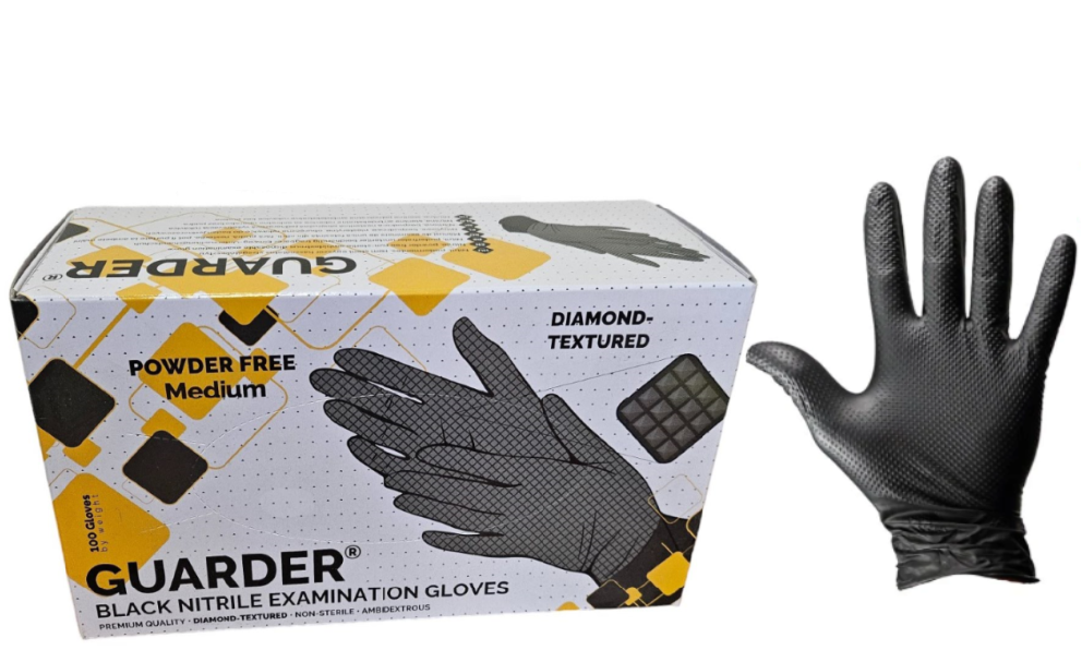 GUARDER Nitril Black Diamond Prémium erősségű 8,4g pm kesztyű L
